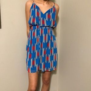 Blue patterned dress